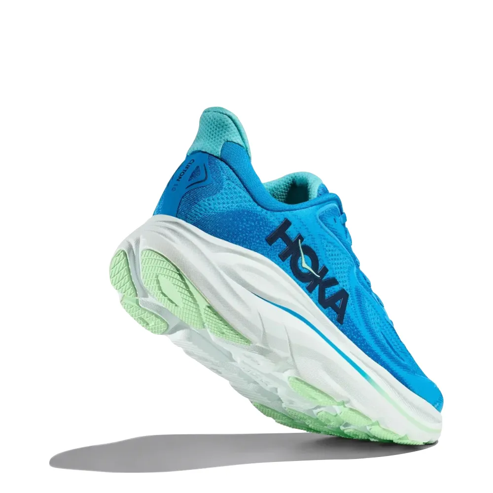 Clean Shape Hoka Men's Clifton 10 Sneaker in Hoka Blue/Skyward Blue