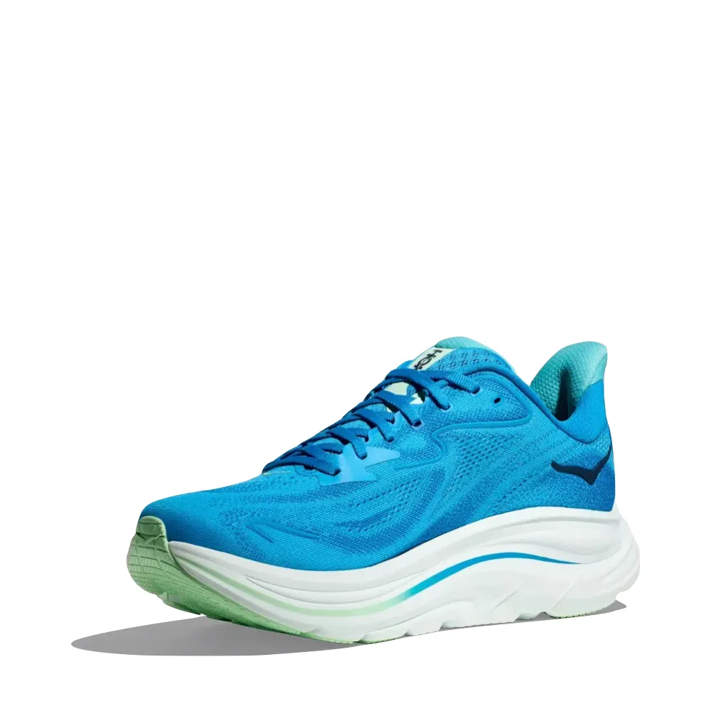 Hoka Men's Clifton 10 Sneaker in Hoka Blue/Skyward Blue Slip Resistant Sole Weekend Trip