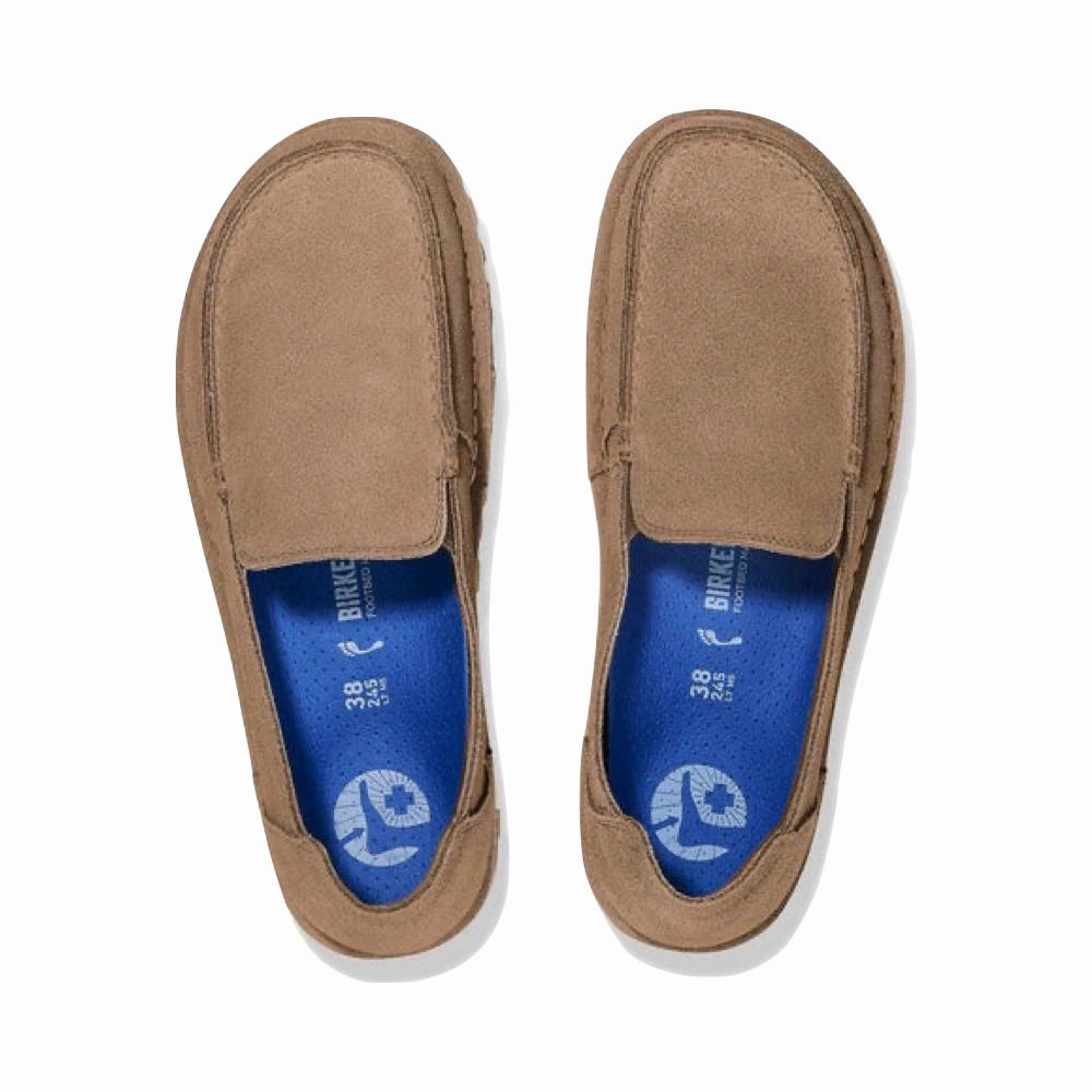 Birkenstock Women's Utti Slip On Loafer in Gray Taupe Tree Run Hold Hike