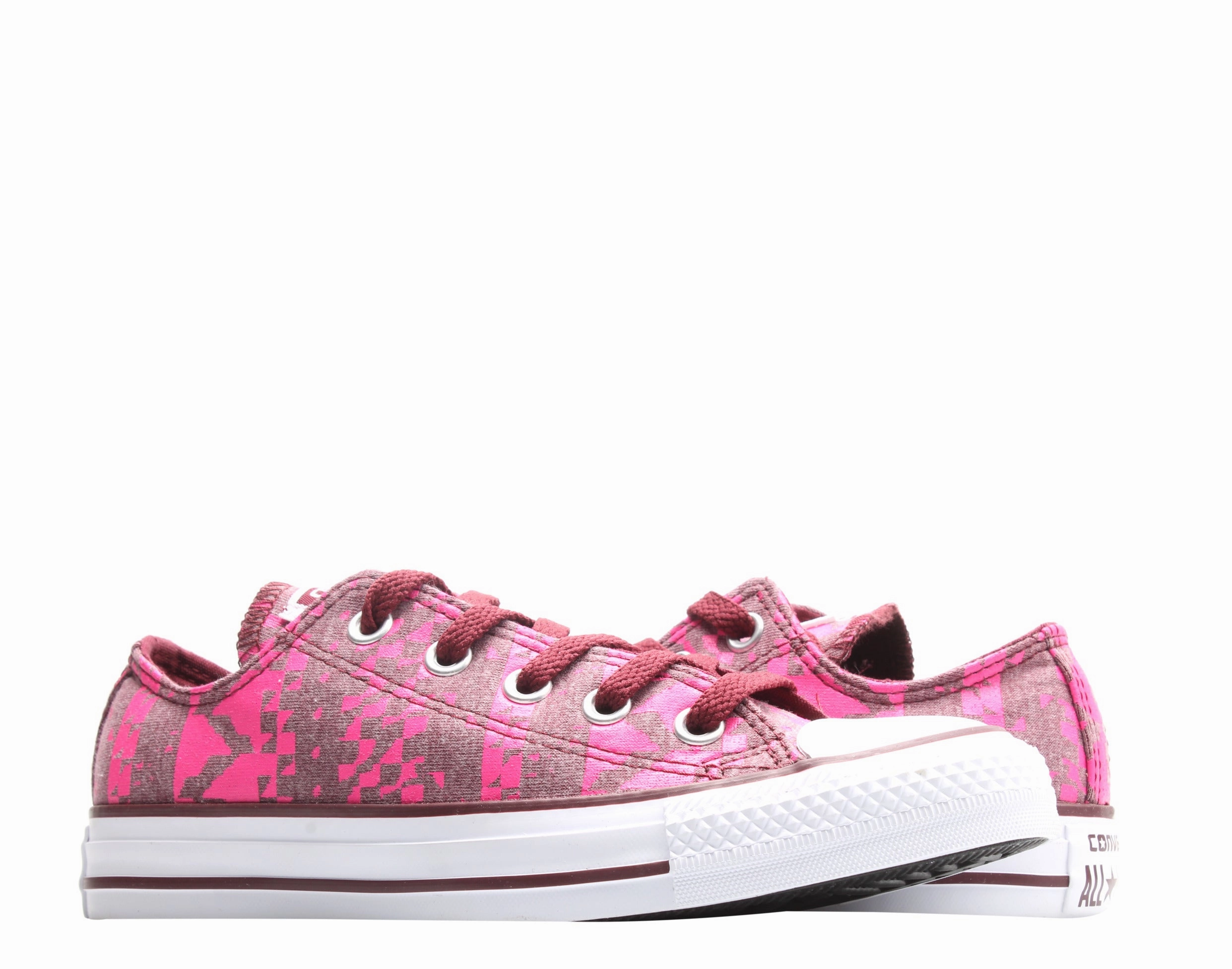 Luxurious Touch Stretch Gusset Converse Chuck Taylor All Star Ox Print Bordeau/Pink Women's Sneakers 549683C