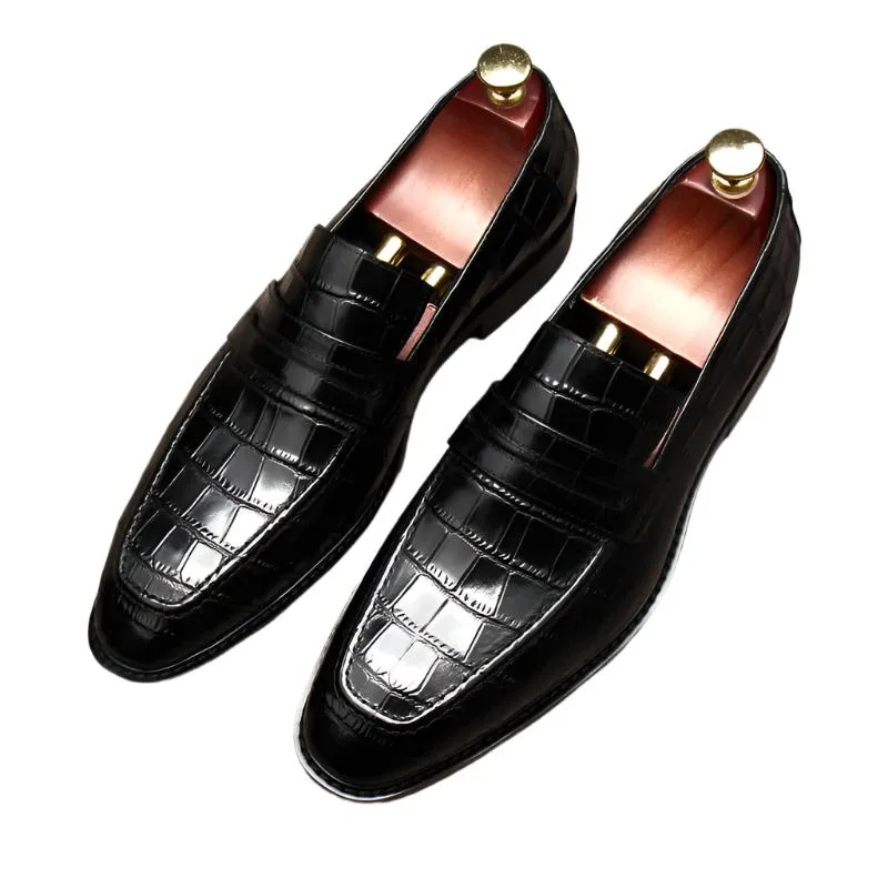 il Milanino - Elegant leather alligator print Loafers (Crocodile pattern) Even Path