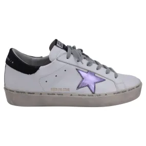 Golden Goose Hi Star with Metallic Star Low-Top Sneakers in White Leather Impact Resistant Framework