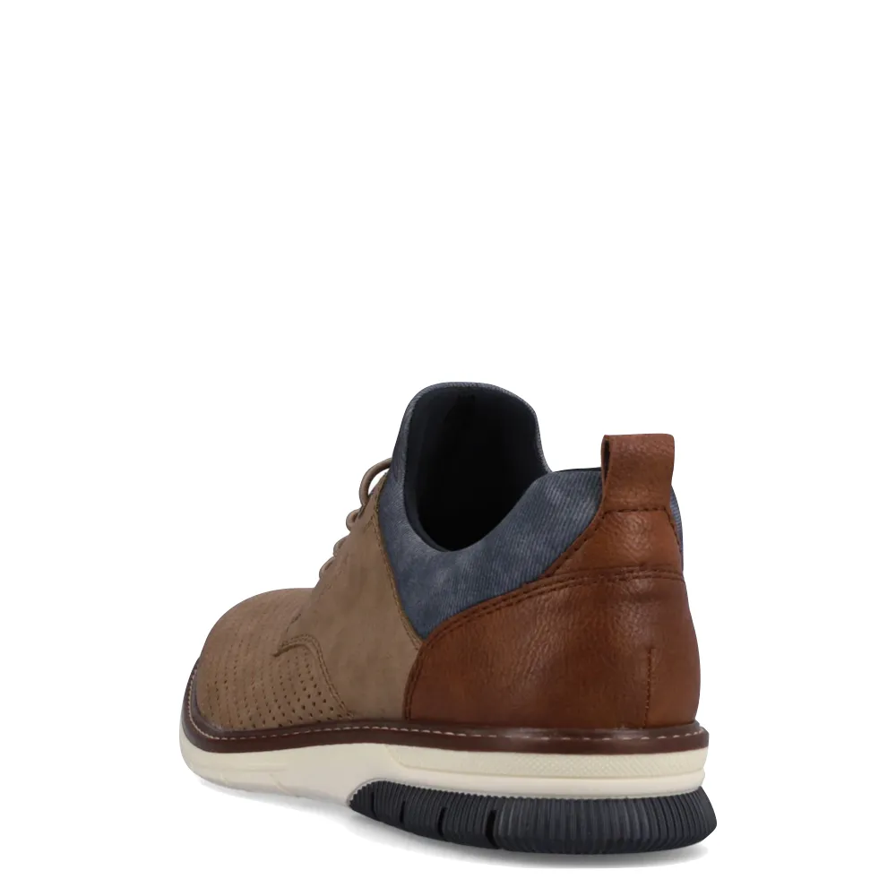 Sleek Fit Rieker Men's Dustin 50 Perfed Shoe in Fango Taupe