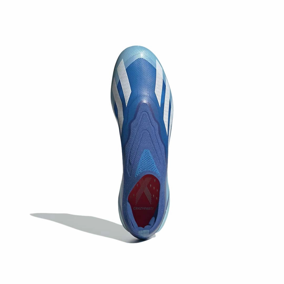adidas - Men's X Crazyfast.1 Laceless Firm Ground Soccer Cleats (FZ6563) Responsive cushioning heel pads