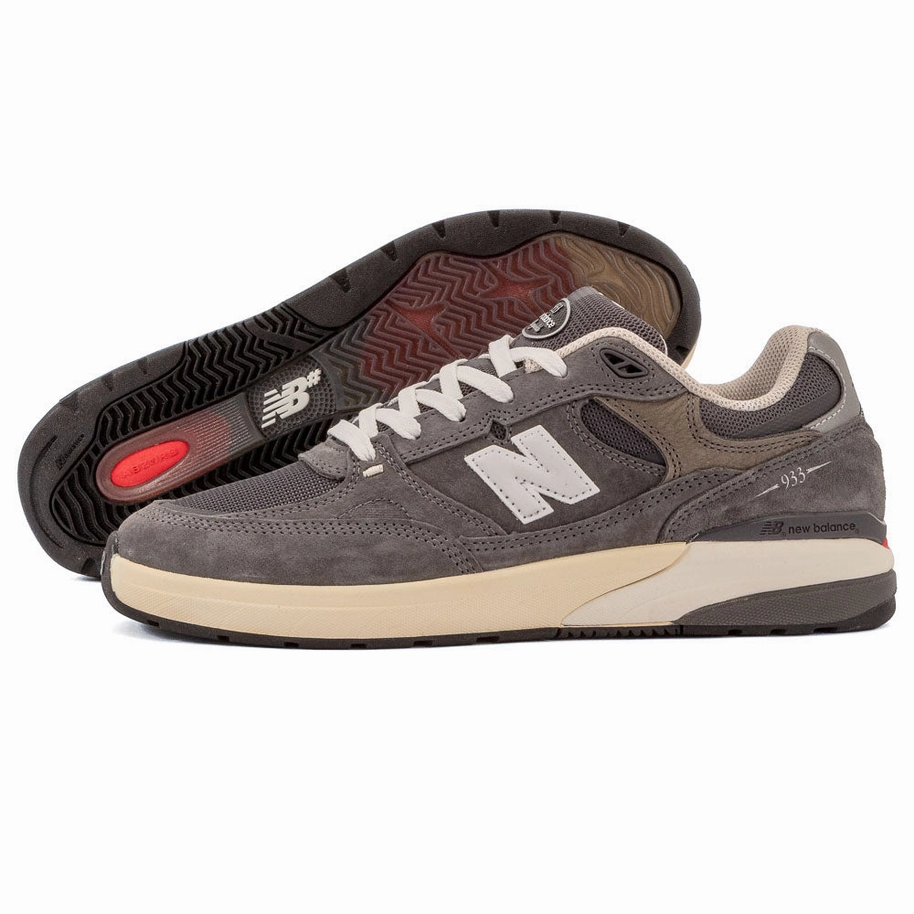 high - rebound shoes HookAndLoopClosure New Balance - Reynolds 933 GDY (Grey/White)