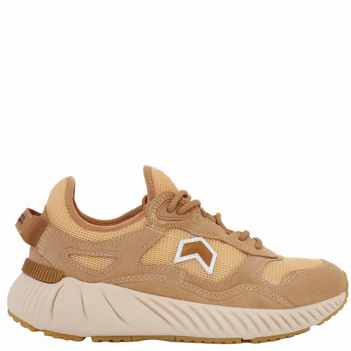 Quick Ride Better Form Isabel Marant Ewie Sporty Leather Sneakers - Ochre