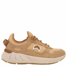 Quick Ride Better Form Isabel Marant Ewie Sporty Leather Sneakers - Ochre
