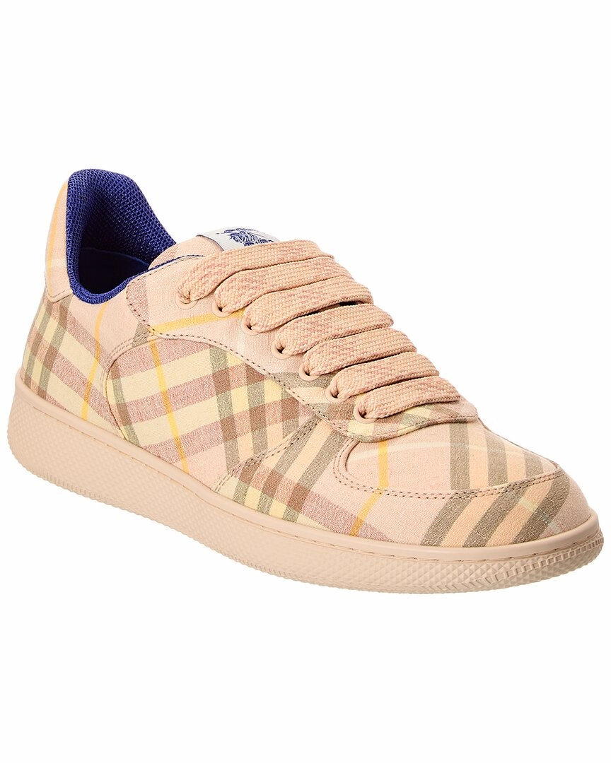 Moisture wicking Fitness Lovers Burberry Terrace Check Canvas Sneaker