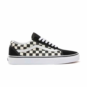 Vans - Unisex Primary Check Old Skool Shoes (38G1P0S) Shine Step Premium Comfort