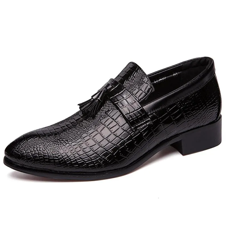 Open Guard Comfortable Leather Shoes Volcanissimo - Tassel Leather Loafers for Men