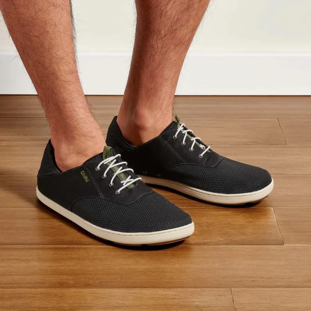 Petal Hike Smooth Entry OluKai Men's Nohea Moku Mesh Slip On in Black