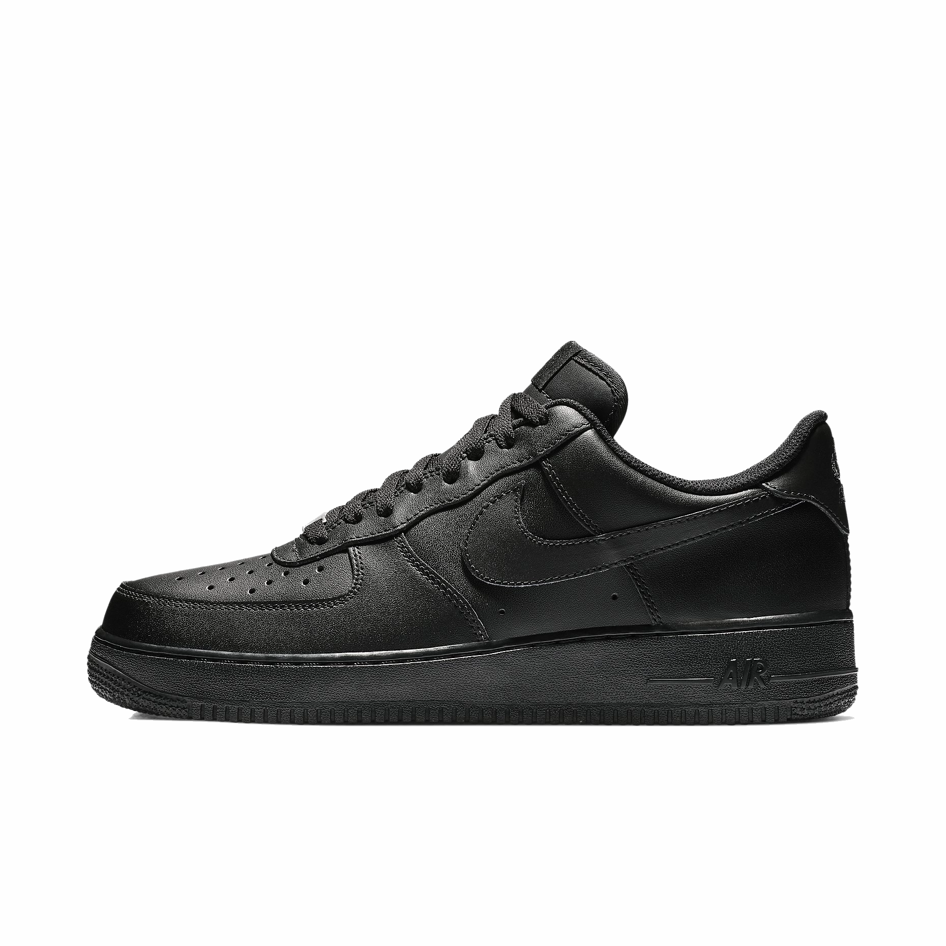 Nike Men's Air Force 1 '07 Shoes - Black improve comfort solid colored shoes