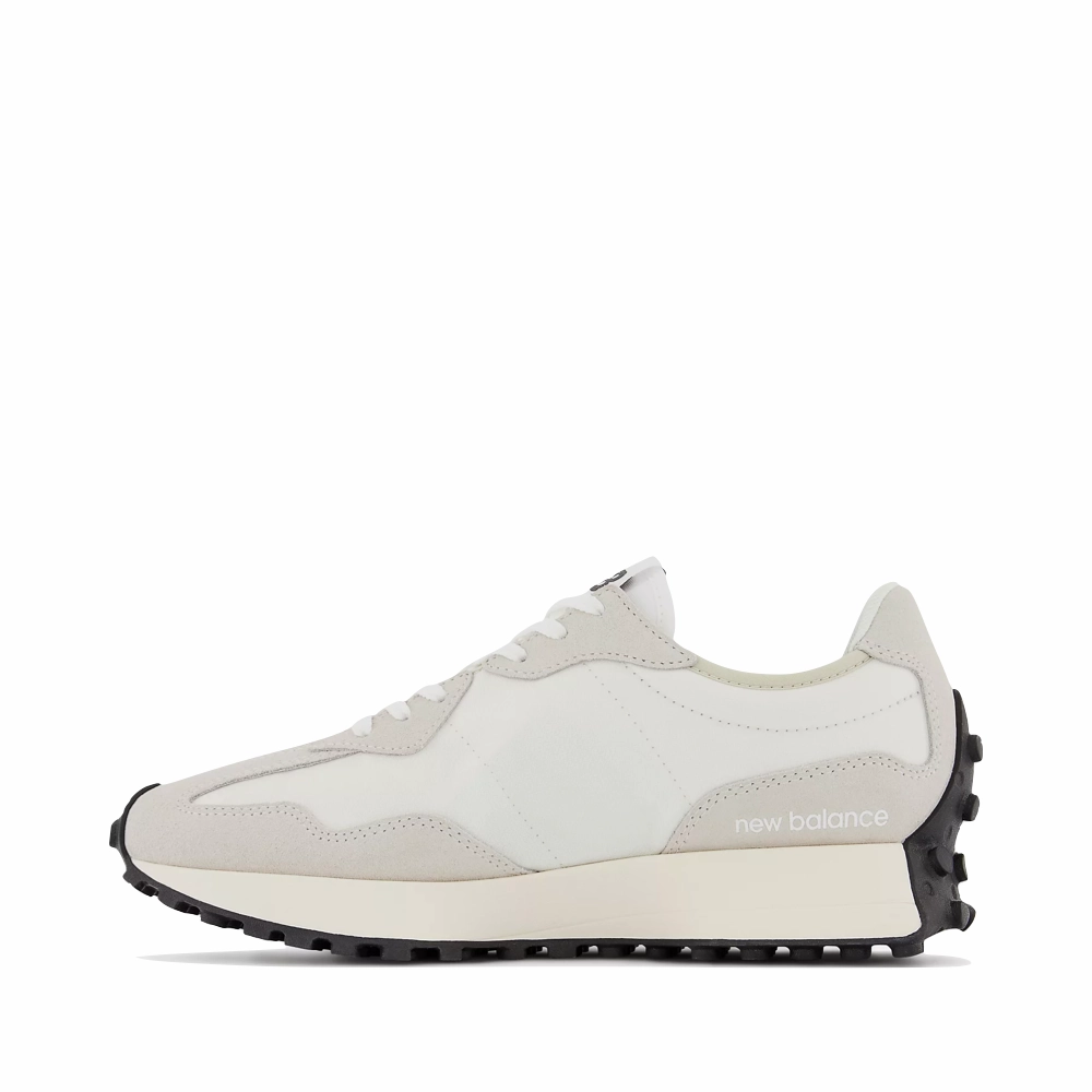 Cool Step New Balance Women's 327 Lifestyle Sneaker in Sea Salt with White and Black