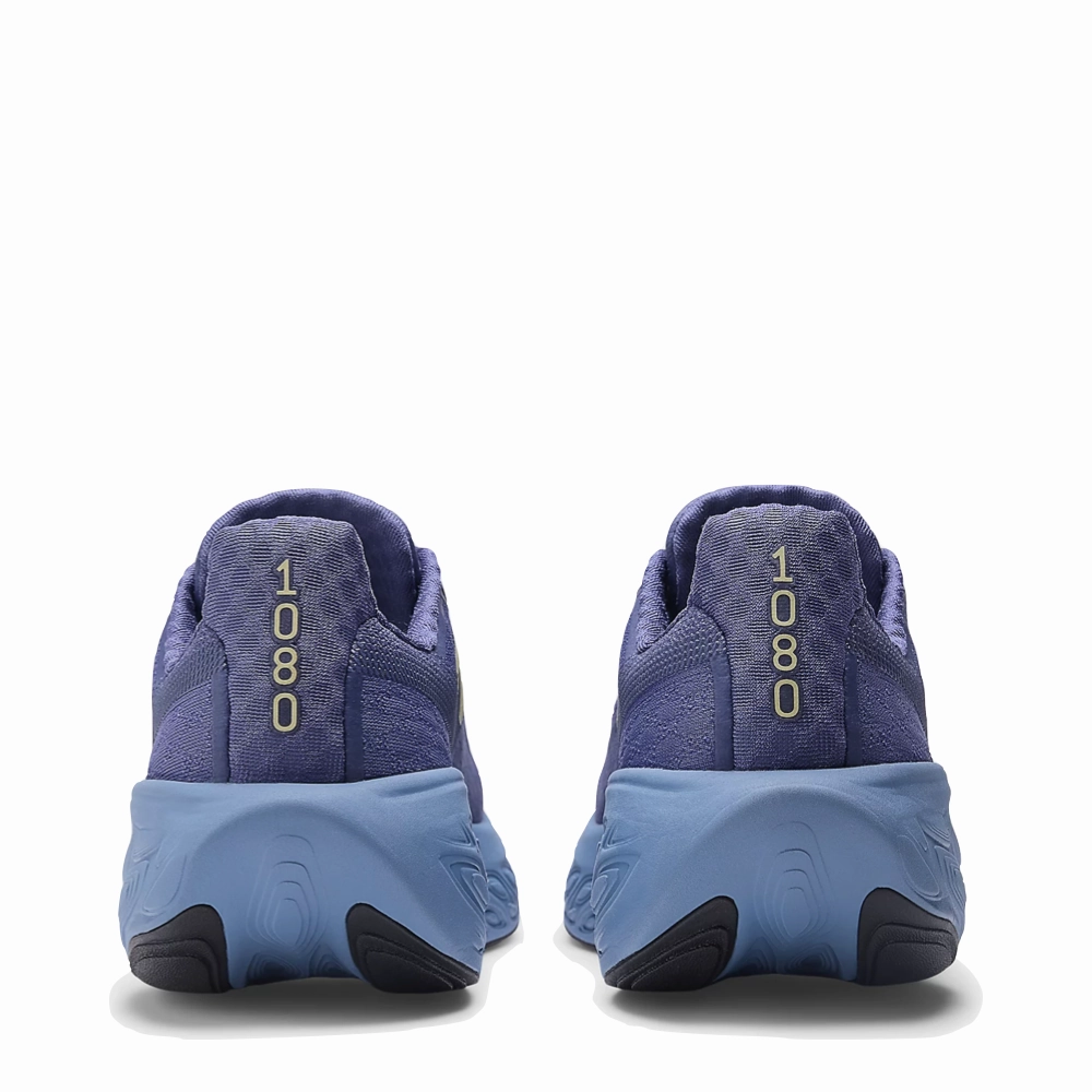 Throw Step Gentle Grip New Balance Women's Fresh Foam X 1080v14 Sneaker in Dream State with Blue Oyster and Morel