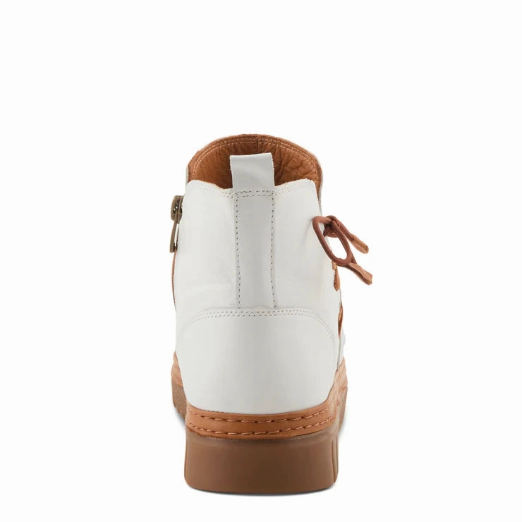 Sport Move Spring Step Women's VanDis Low Leather Zip Boot in White