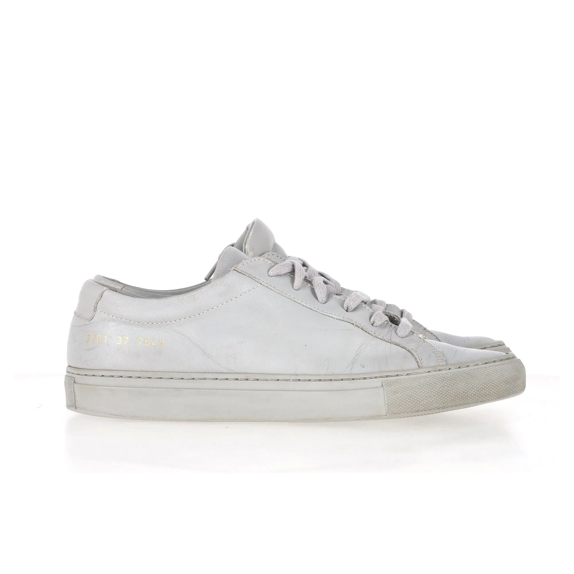 Cool Surface Stable Design Common Projects Achilles Low-Top Sneakers in Grey Leather