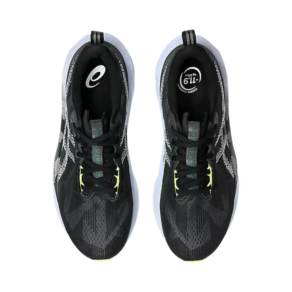 Parent Hike Asics Men's Novablast 5 Sneaker in Black/Blue Fade