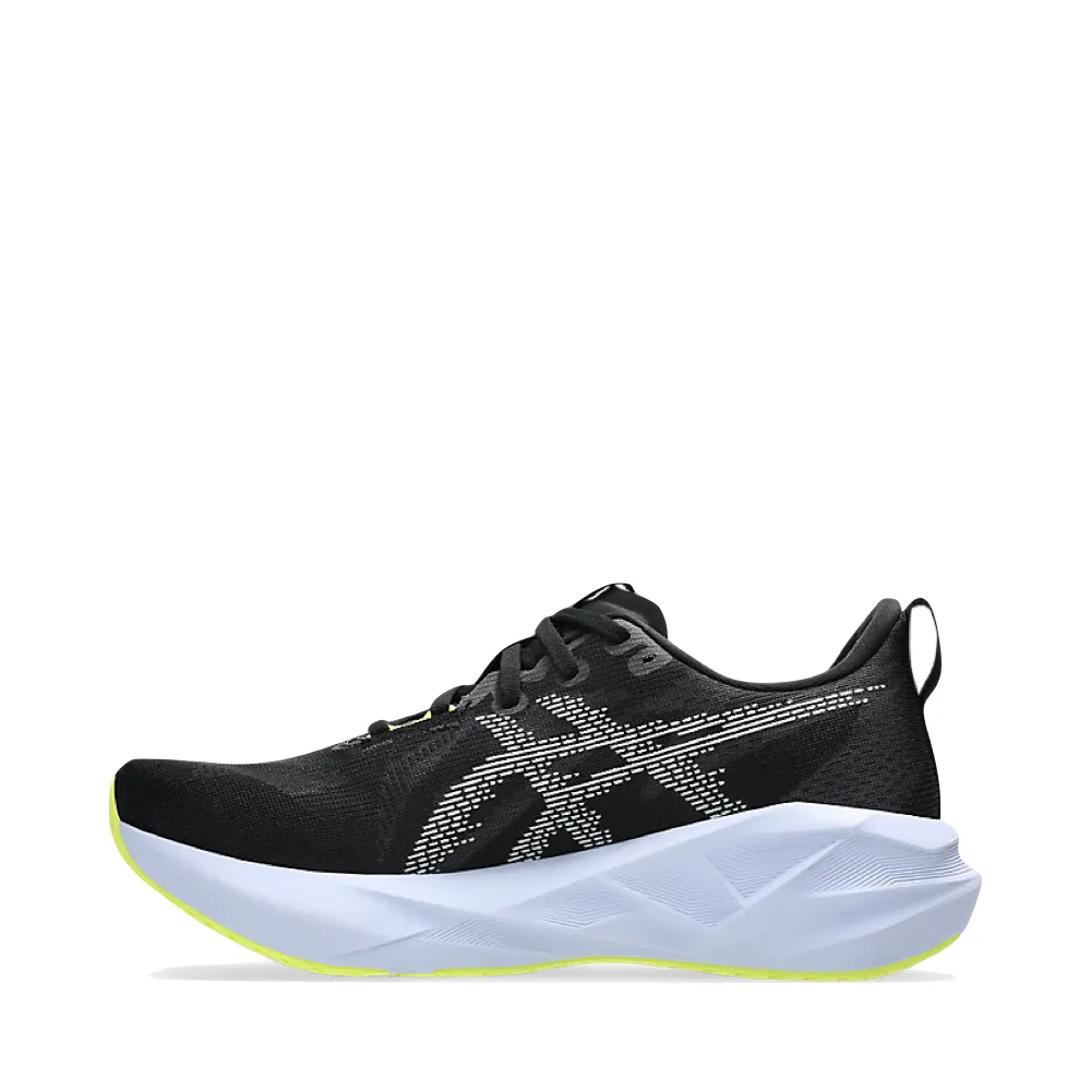 Pasture Run All ages Asics Men's Novablast 5 Sneaker in Black/Blue Fade