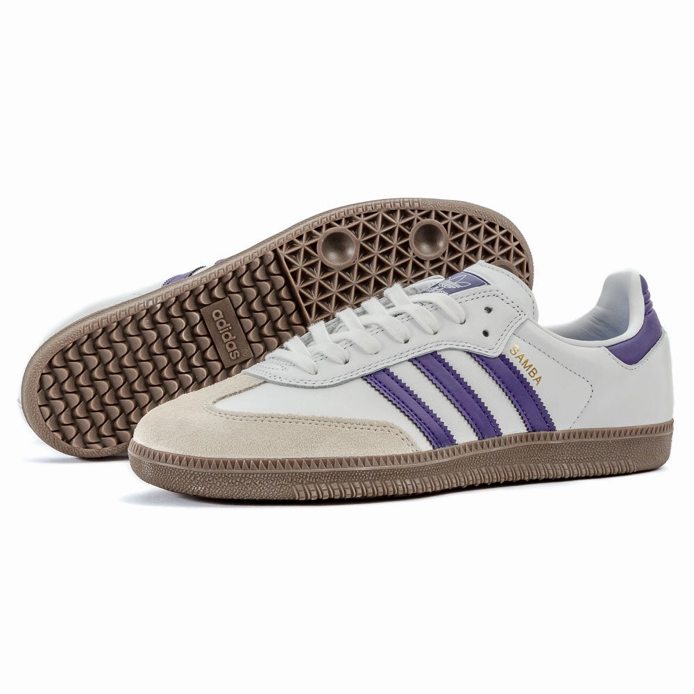 weekend runners virtual run Adidas - Samba ADV (Cloud White/Collegiate Purple/Gold Metallic)