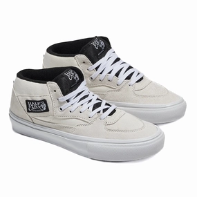 Vans - Skate Half Cab (White/Black) Impact Resistant Cage comfortable - experience shoes