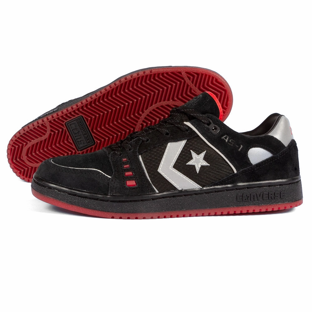CONS - AS-1 Pro OX (Black/Red/Red) running in a tourist destination shoes