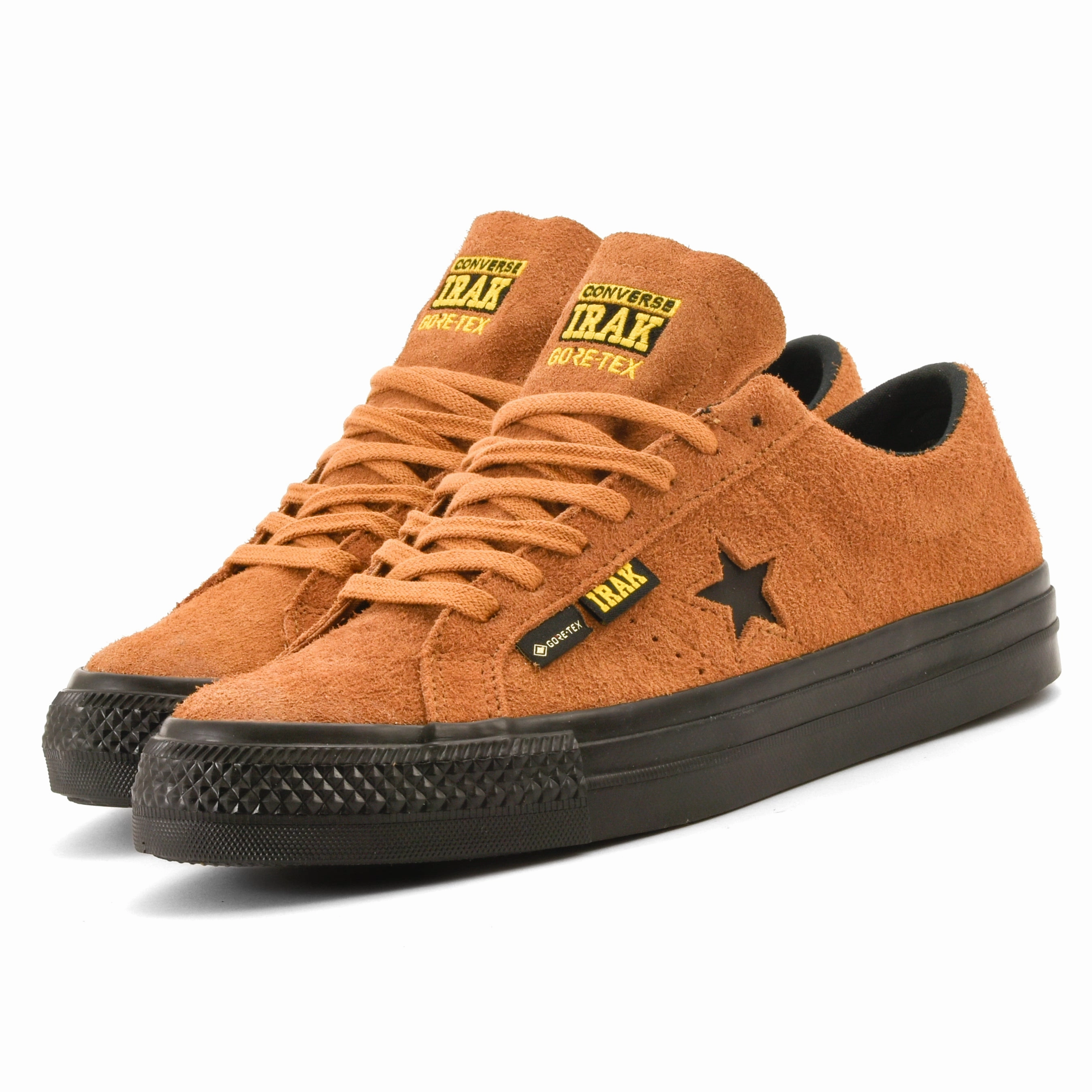Microperforated Upper Cons - Converse x IRAK NYC One Star Pro OX (Amber Brown/Black)