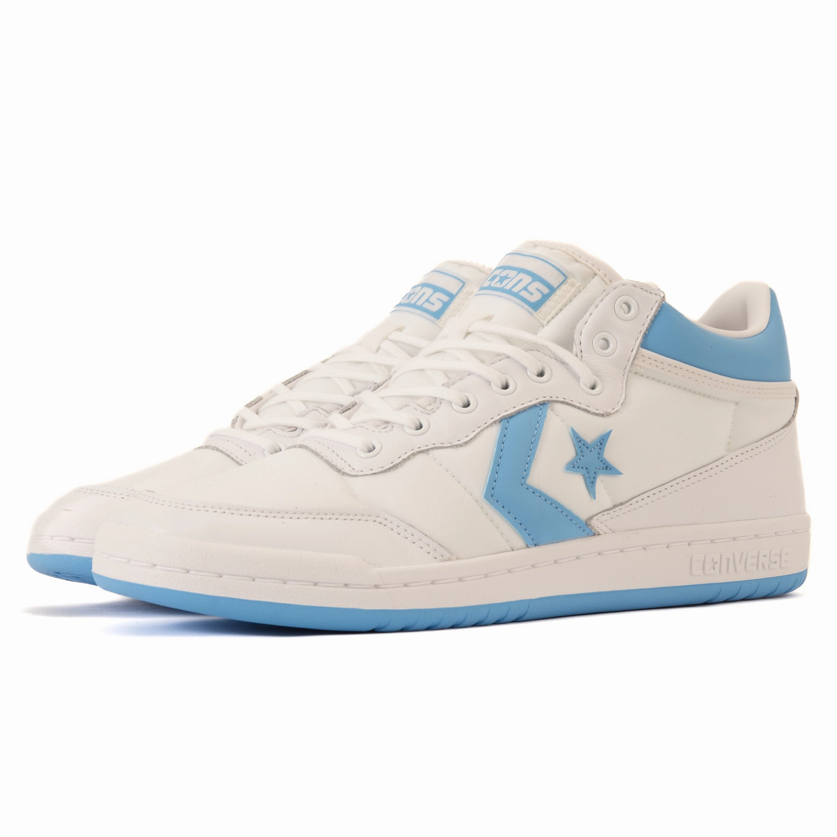 Rebound Enhancing Rocker Cons - Fastbreak Pro Mid (White/Light Blue/White)