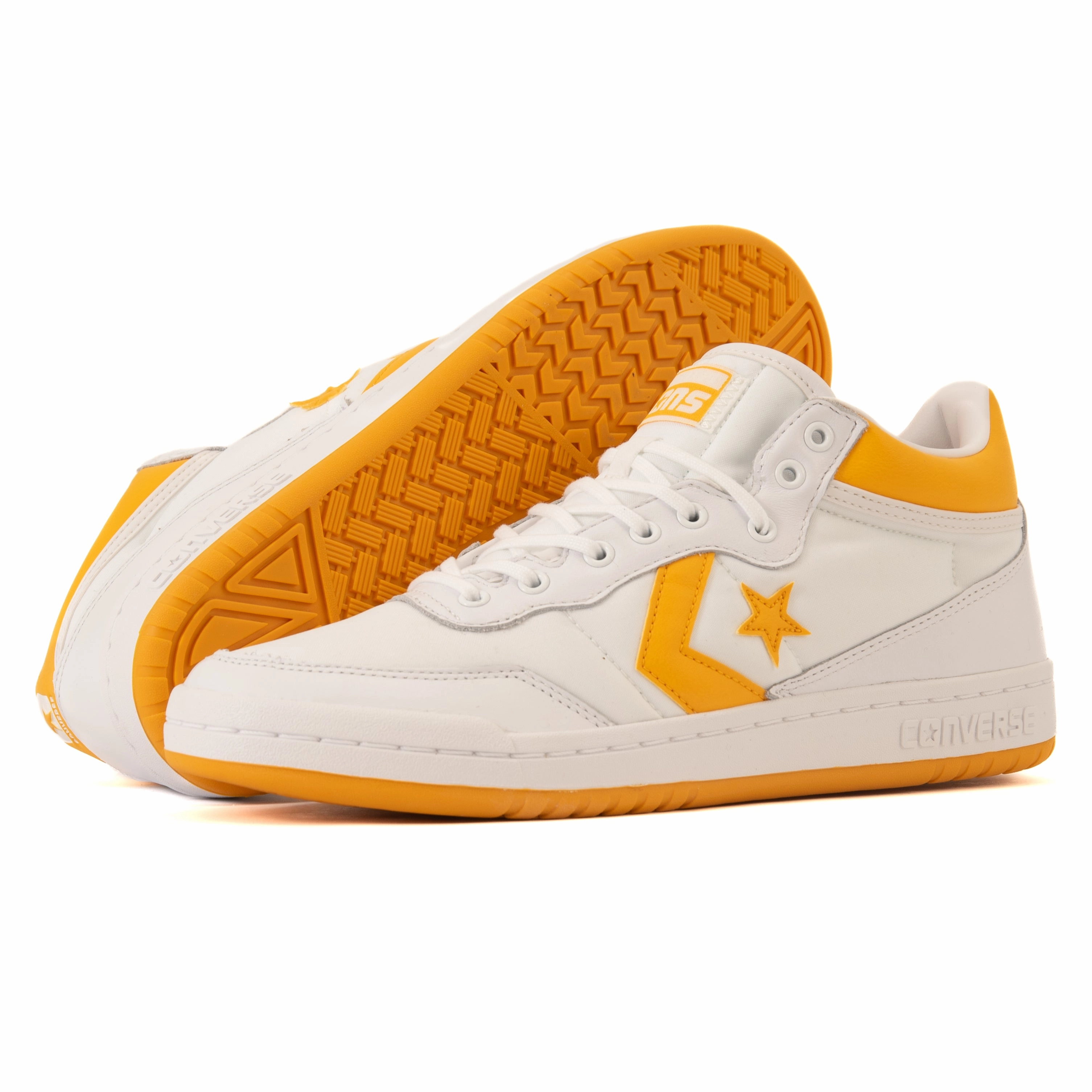 Cons - Fastbreak Pro Mid (White/Light Yellow/White) adjustable running wear Neutral Stride