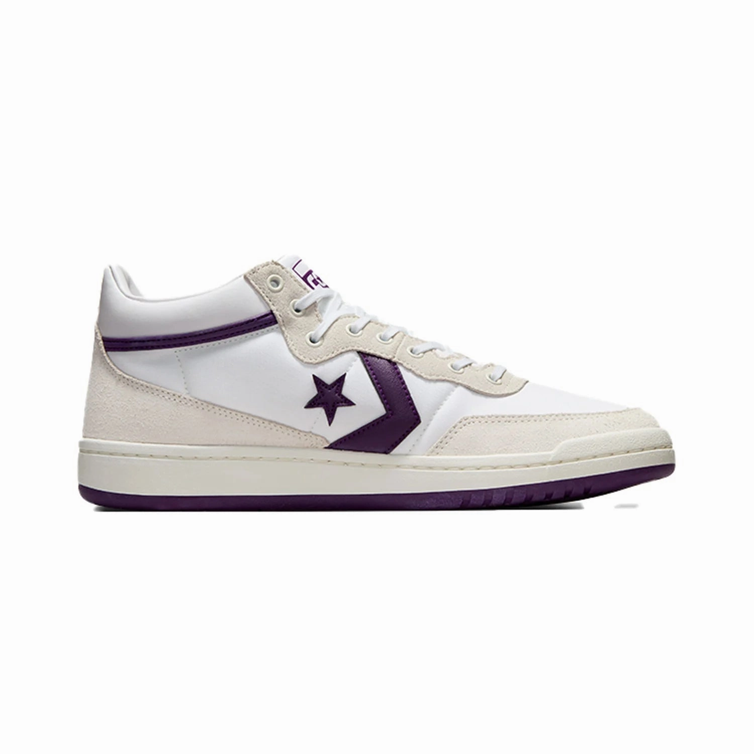 CONS - Fastbreak Pro Mid (White/Vaporous Gray) Anti Slip Tread Design true - to - size