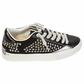 Women's Studded Ruby Sneaker In Black ZipUp