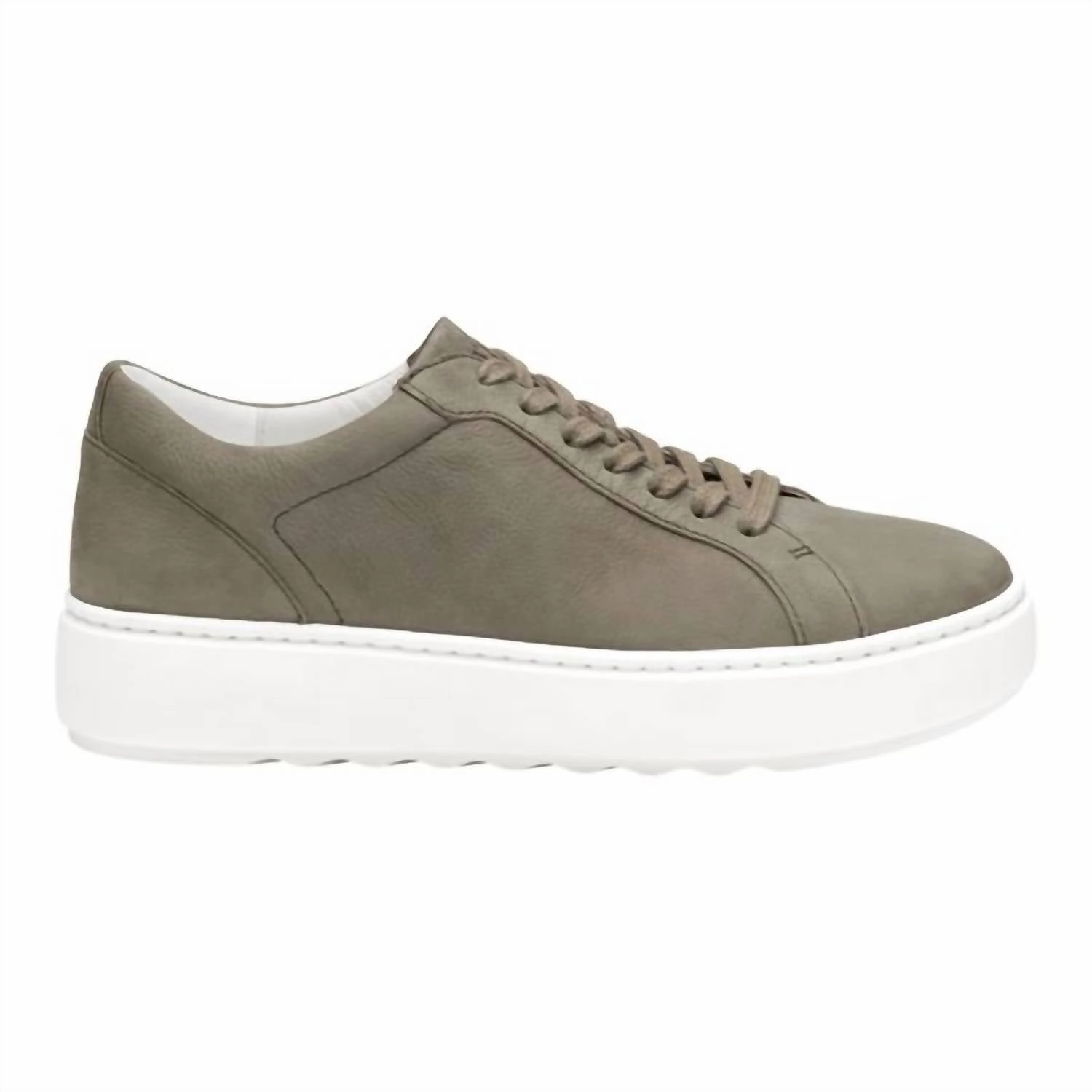Dynamic Motion Women's Cammie Lace-Up Low Top Sneaker In Gray Tumbled Nubuck