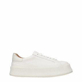 Jil Sander Leather Women's Sneakers Sleek Lifestyle Mode