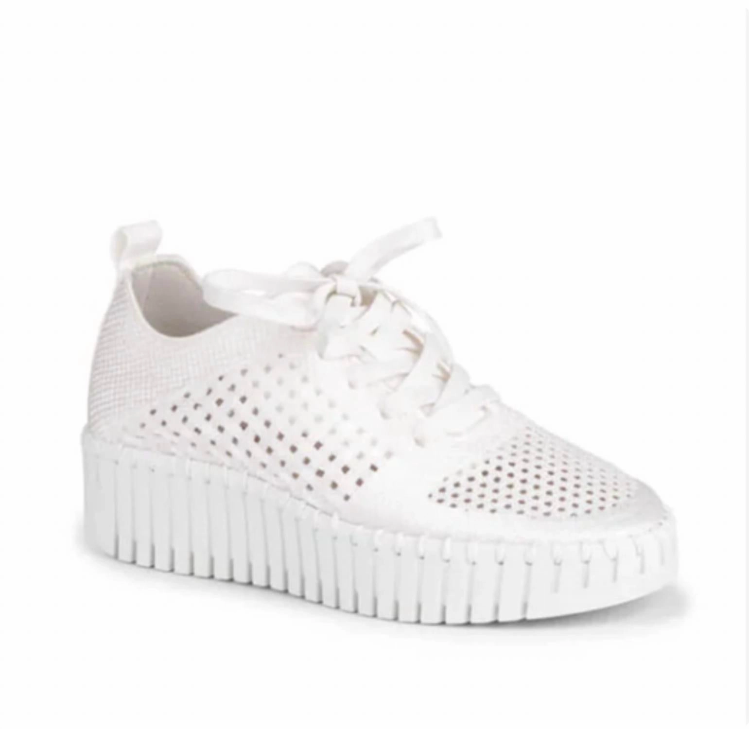 Women Tulip Lace Up Sneaker 4271 In White Eco Friendly Sole