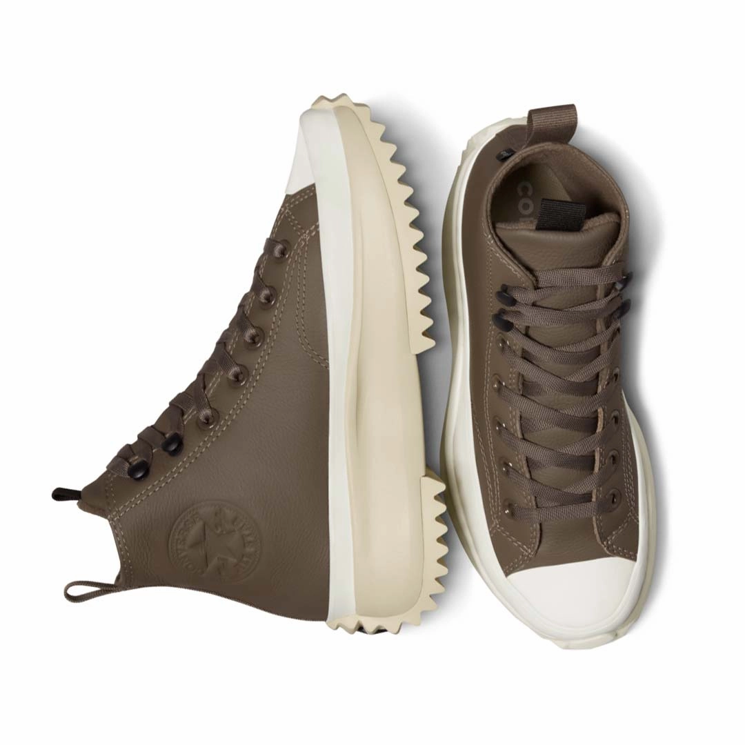 Non Restrictive Fit Slip On Style Converse - Unisex Run Star Hike Platform Weatherized Leather High Top Shoes (A10049C)