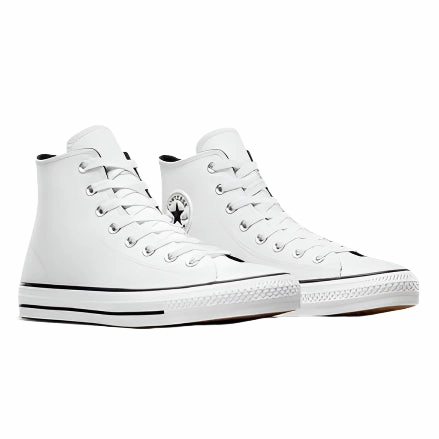 Layered Midsole Wear   Resistant Cons - CTAS Pro Hi Leather (White/White/Black)