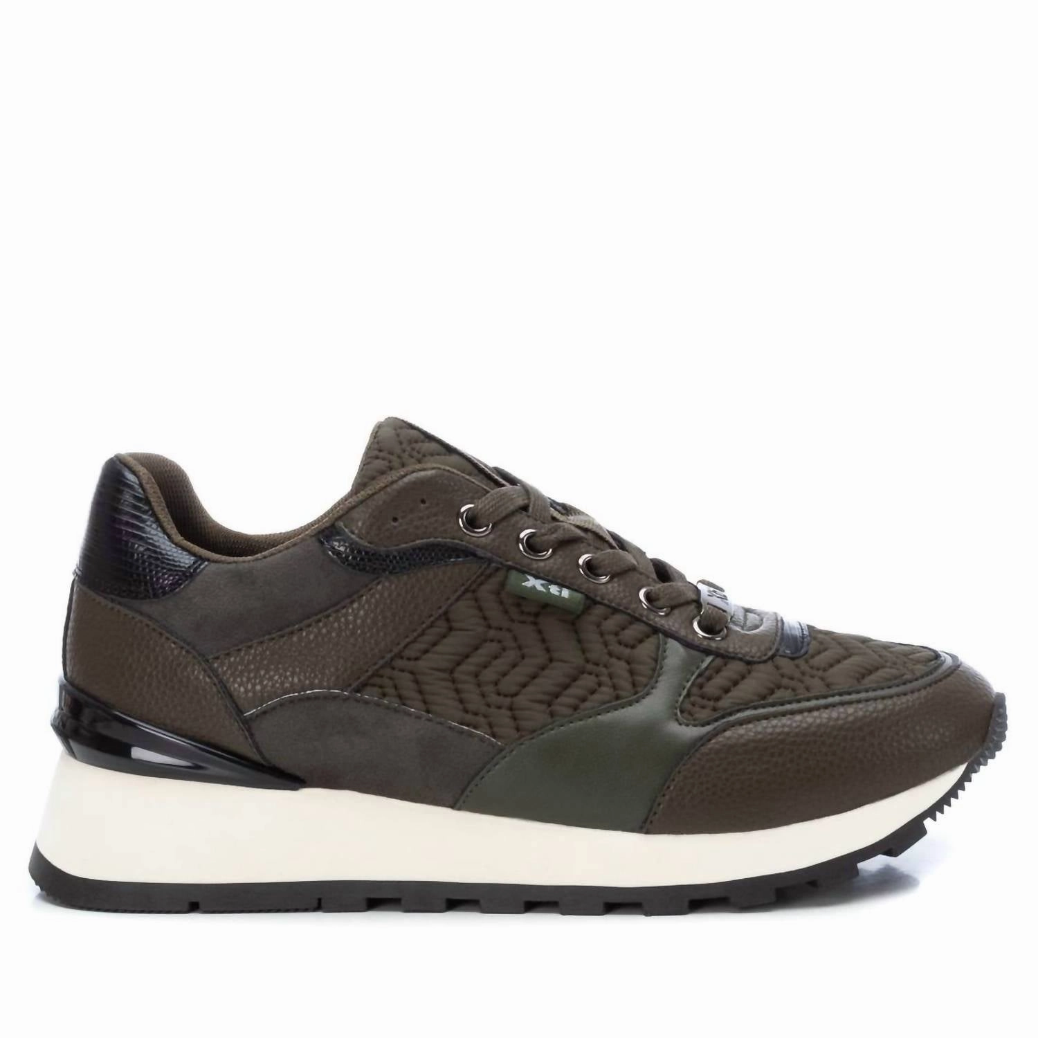 Plant Based Materials Women's Padded Textile Sneakers In Khaki