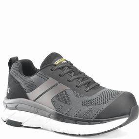 Travel Comfort Women's Azalea Composite Toe Work Sneaker In Black Knit