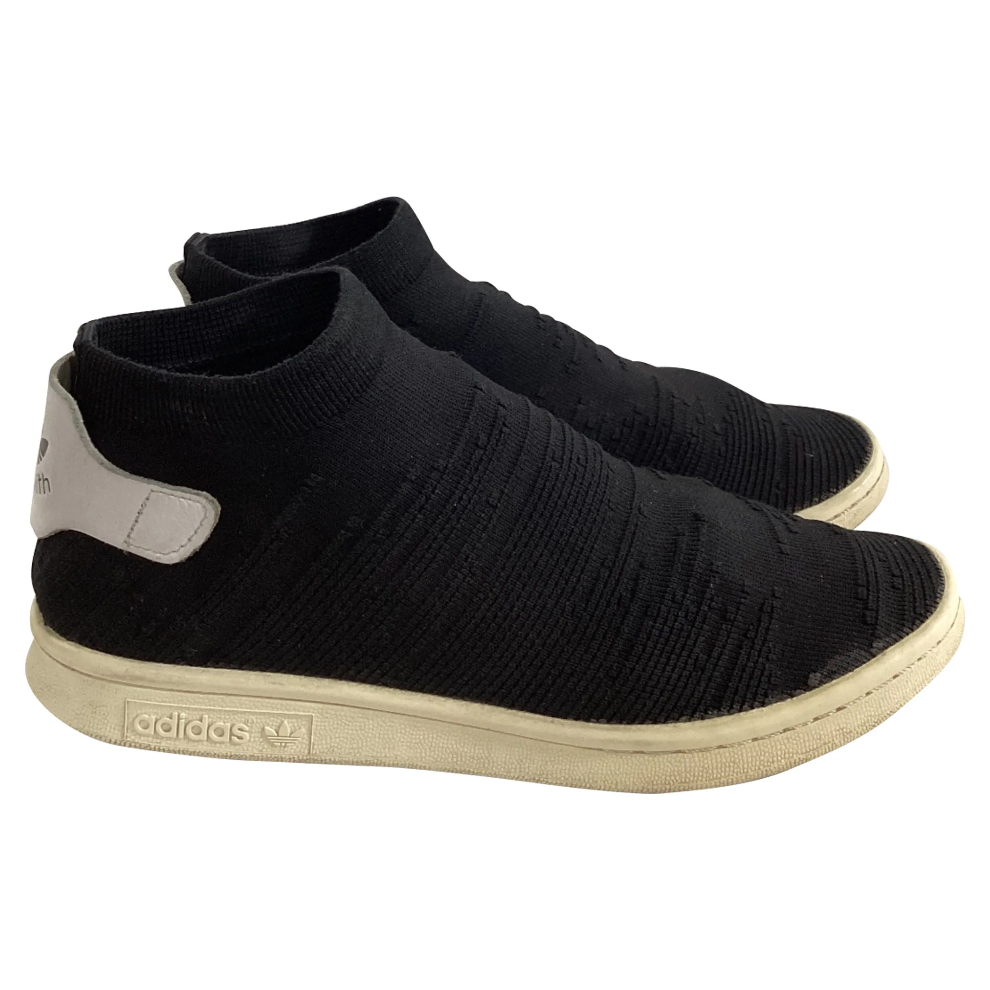 Adidas Stan Smith Shock Primeknit Sneakers in Black Polyester All-Day Ease