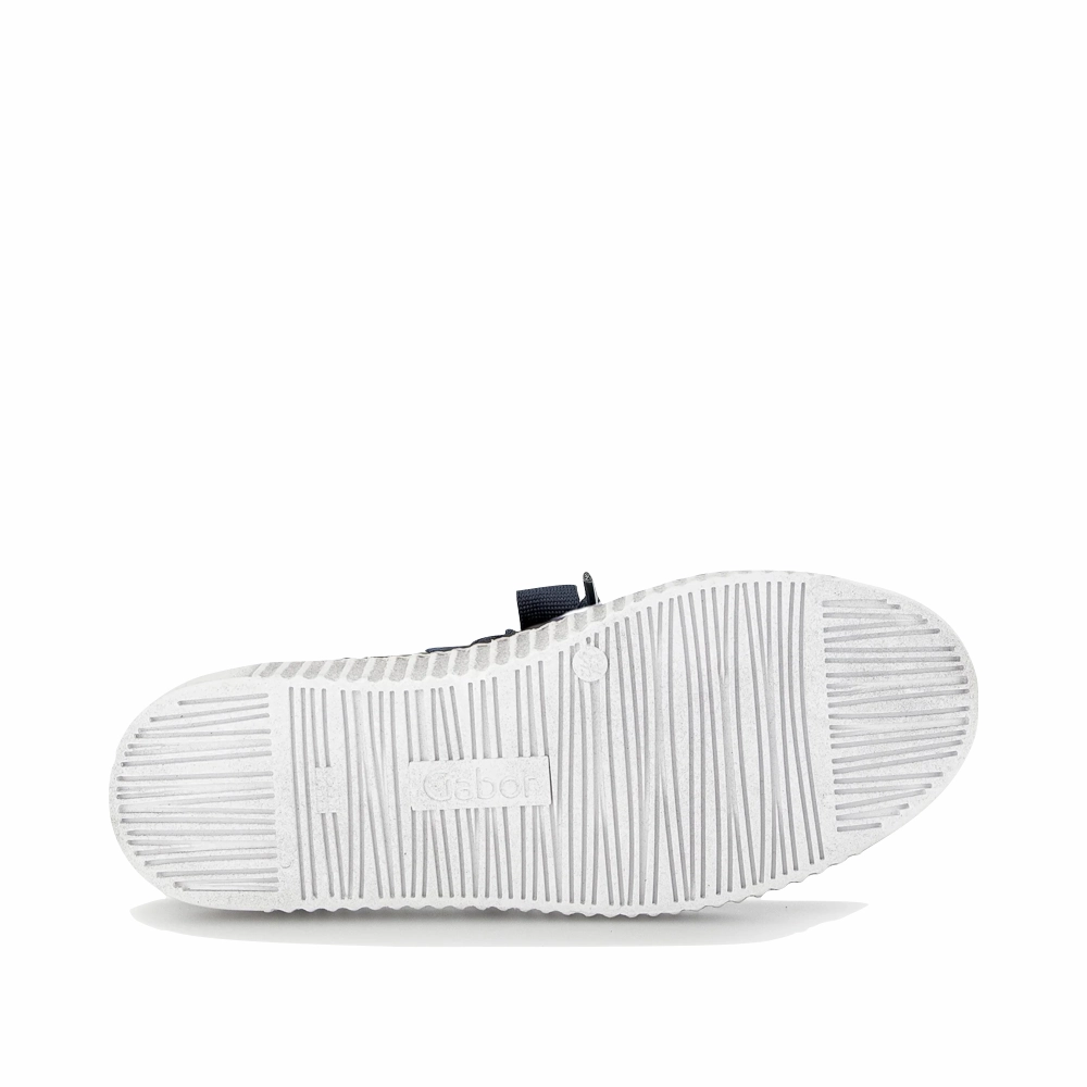 Gabor Women's Bow Sneaker in Marine Navy Cool Texture