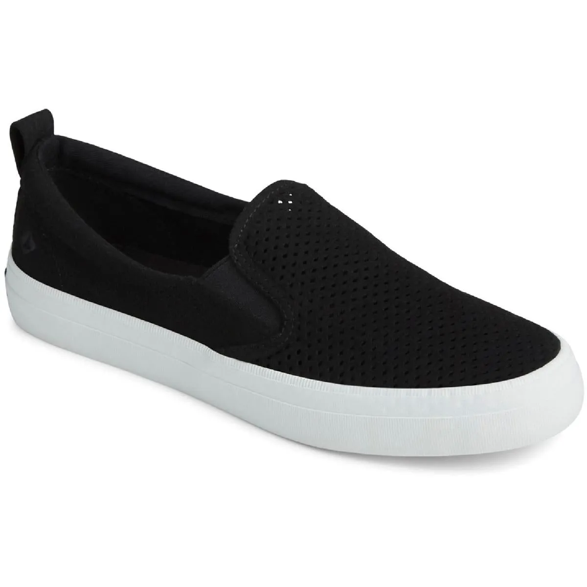 Crest Womens Perforated Laceless Slip-On Sneakers Compression Molded Cushioning