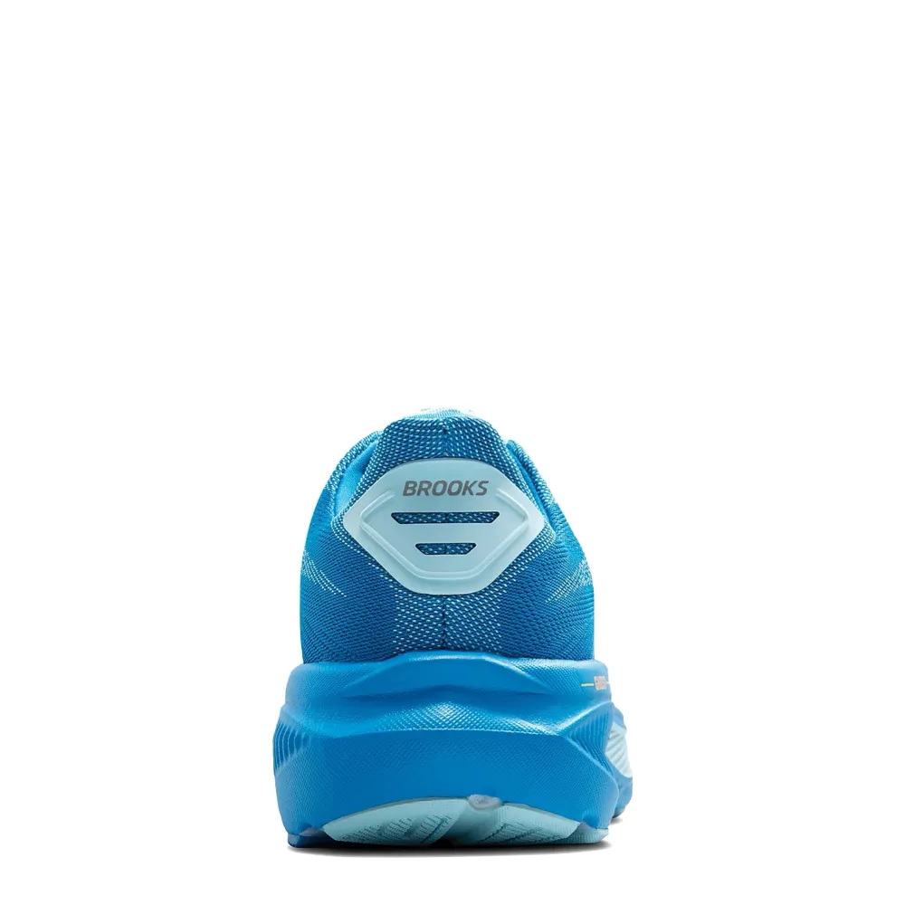 Moon Step Durable Build Brooks Men's Ghost 17 Sneaker in Cloissone/Blue/Orange