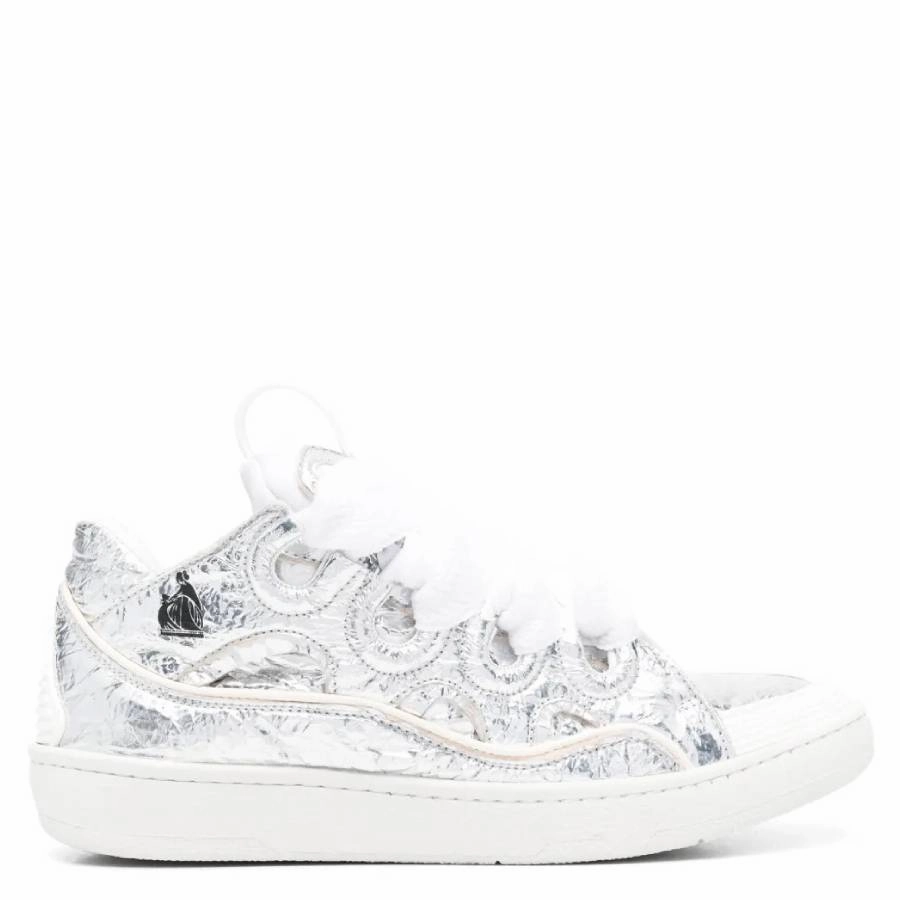Lanvin Curb Metallic Leather Sneakers Foam Insert