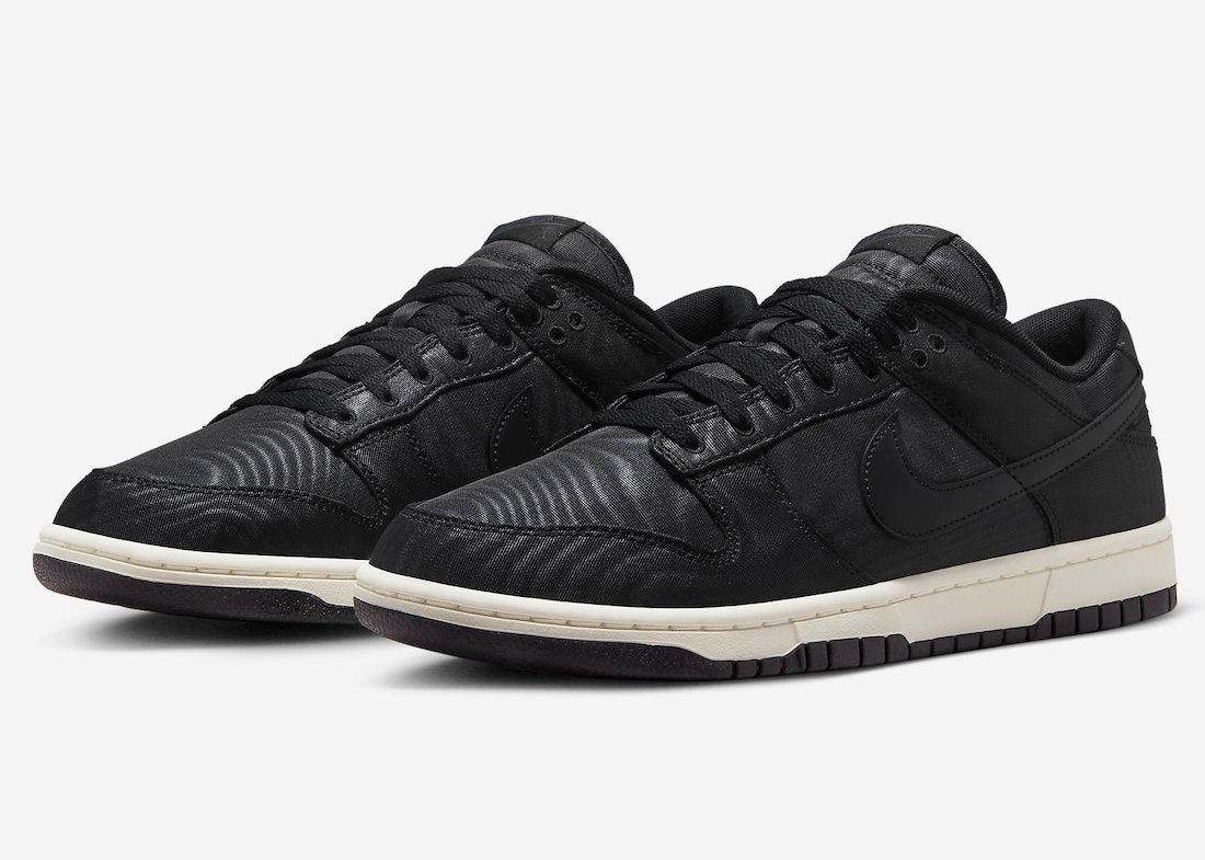 Energy Return System Nike Men's Dunk Premium Low Retro Shoes - Black / Sail White