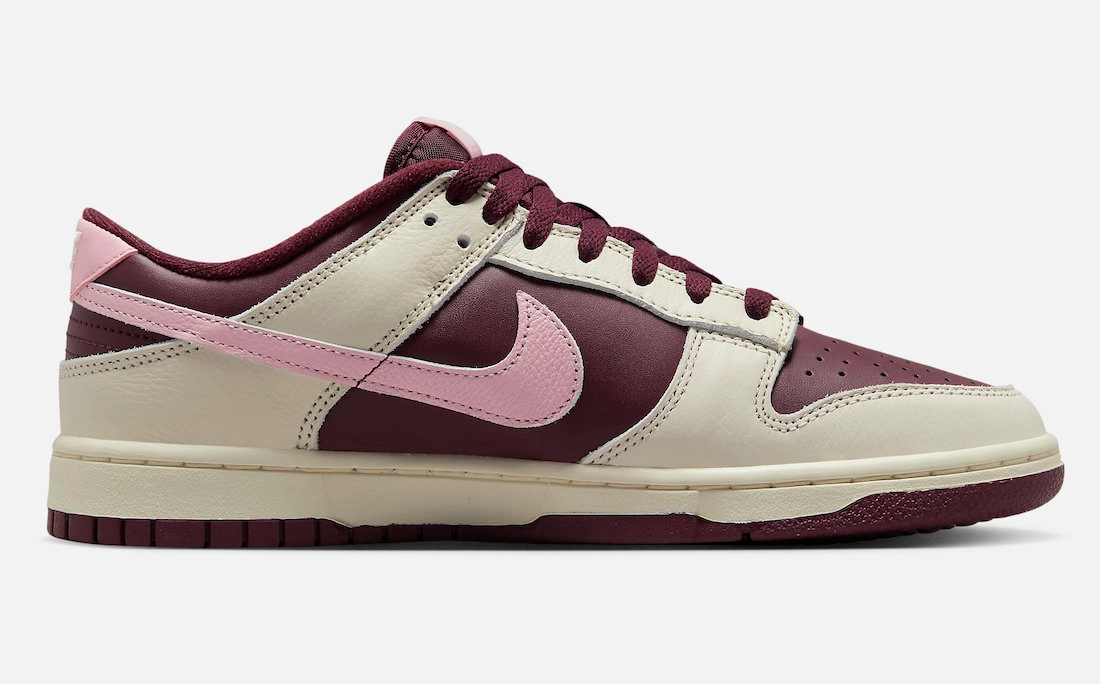 Nike Men's Dunk Low Retro RPM Shoes -  Pale Ivory / Medium Soft Pink / Night Maroon functional - design shoes