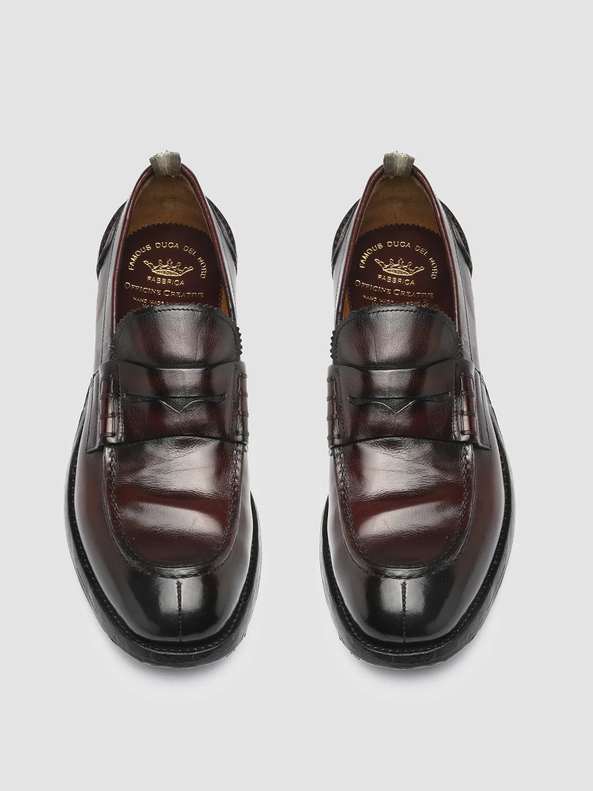 BALANCE 011- Burgundy Leather Penny Loafers Classic Walk