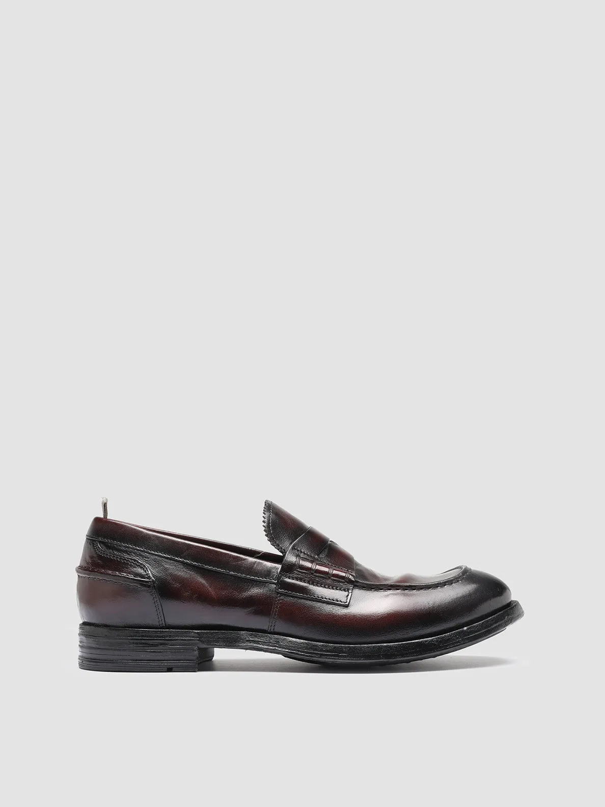 Quiet Park Walk Grip BALANCE 011- Burgundy Leather Penny Loafers