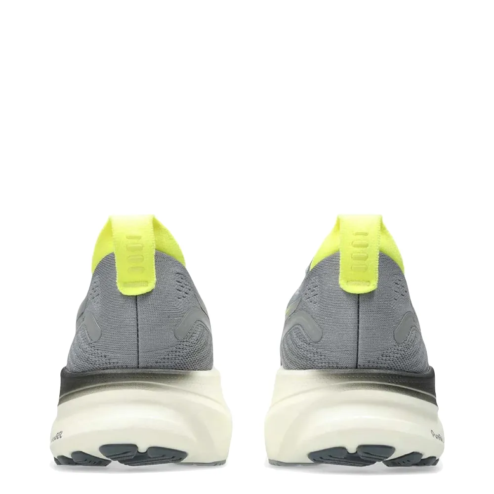 Asics Men's GEL-KAYANO 32 Sneaker in Gravel/Citron Anti Fatigue Midsole