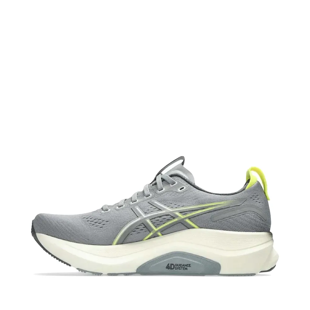 Breathable Design Asics Men's GEL-KAYANO 32 Sneaker in Gravel/Citron
