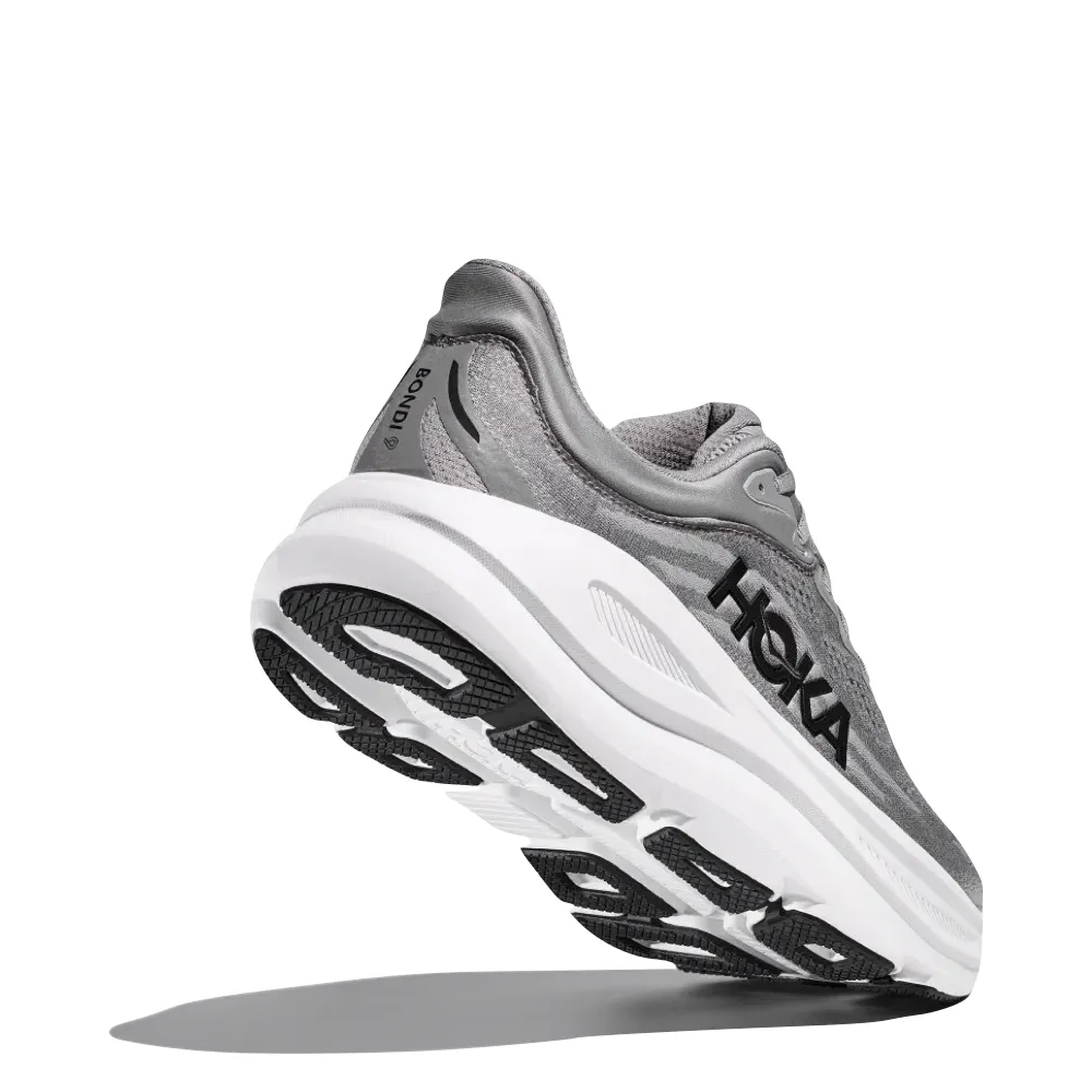 Slip Grip Hoka Men's Bondi 9 Sneaker in Galactic Grey/Stellar Grey