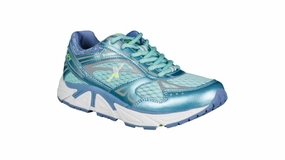 Sweat Resistant Crisp Detail Ladies Genesis Extra Wide Sneakers In Ocean/lilac
